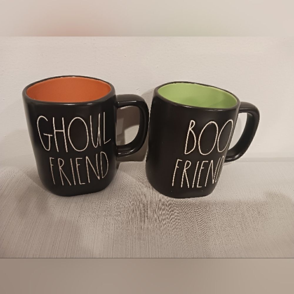 Rae Dunn Boo Friend & Ghoul Friend Halloween Mugs - Picture 1 of 4